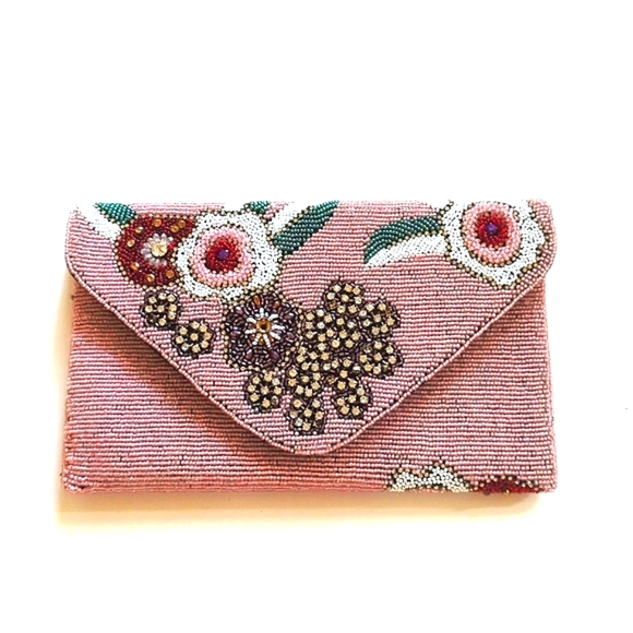 Anthropologie Handbags - Anthropologie beaded clutch crossbody